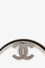 Pre-loved Chanel™ Silver Toned Large Crystal Hoop Earrings