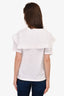 Chloe White 'Bib' Detail T-Shirt Size L