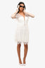 Nicholas White Eyelash Lace Mini Dress Size 4