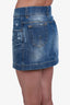Dolce & Gabbana Dark Blue Denim Distressed Mini Skirt Size 40