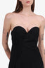 Prada Black Cinch Detail Strapless Midi Dress Size 42