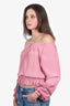 Ramy Brook Pink Ruffle Off-the-Shoulder Top Size S