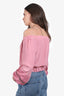 Ramy Brook Pink Ruffle Off-the-Shoulder Top Size S