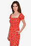 Faithfull The Brand Red Floral Maxi Dress Size S