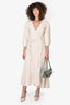 SIR The Label Cream Denim Tiered Maxi 'Sage' Wrap Dress Size 2