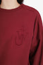 J.W. Andersen Burgundy Embroidered Sweatshirt Size S