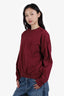 J.W. Andersen Burgundy Embroidered Sweatshirt Size S