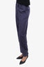 J.W. Anderson Navy Blue/White Pinstripe Trousers Size 6