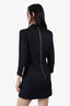 Balmain Black Silk Woven Blazer Dress Size 34