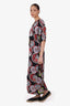 Yumi Katsura Black/Multicolour Printed Waist-Tie Maxi Dress Est. Size L