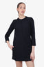 The Row Black Zip-Up Long-Sleeve Dress Size 0