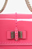 Christian Louboutin Pink Patent Leather Studded Sweet Charity Shoulder Bag