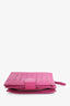 Bottega Veneta Pink Intrecciato Weave Leather Compact Wallet