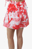 Kiki Vargas Pink/White Floral Ruffle Shorts Size L