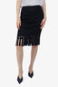 Alexander Wang Black Cutout Midi Skirt Size XS