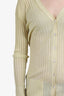 Burberry Prorsum Yellow Virgin Wool Ribbed Cardigan Size L (As Is)