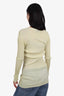 Burberry Prorsum Yellow Virgin Wool Ribbed Cardigan Size L (As Is)
