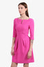 Roland Mouret Pink Stanhope Crepe Mini Dress Size 4