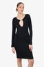 Gucci By Tom Ford Black Open Front Midi Dress Size XS