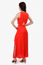 Maje Red Sleeveless Cutout Maxi Dress Size 1