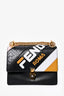 Fendi x Fila Black/White Leather Mania Shoulder Bag