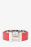 Hermès Silver/Red Enamel Clic Clac Bracelet