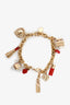 Dolce & Gabbana Gold Tone/Red Charm Bracelet