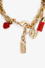 Dolce & Gabbana Gold Tone/Red Charm Bracelet