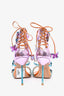 Sofia Webster Purple/Orange Patent Leather Butterfly Heel Size 38.5