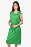 Escada Green Sleeveless Shift Dress with Belt Size 44