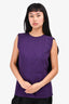 Marni Purple Cotton Sleeveless Top Size 40