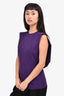 Marni Purple Cotton Sleeveless Top Size 40