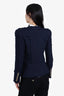 Balmain Navy Tweed Gold Button Jacket Size 36