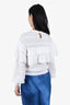 Pre-Loved Chanel™ 2018 White Ruffled Knitted Jumper Size 36