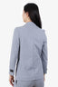 Brunello Cucinelli Grey Cotton Beaded Blazer Size 36