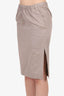 Moschino Khaki Cotton Midi Skirt Size 8