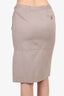 Moschino Khaki Cotton Midi Skirt Size 8