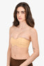 Camila Coelho Beige Leather Eloisa Bralette Top Size XS