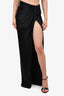 The Bar Black Silk Midi Skirt Size 0