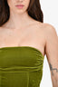 Tularosa Green Velvet Strapless Bubble Mini Dress Size XXS