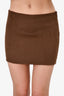 LPA Brown Wool Mini Skirt Size XS