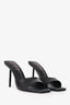 Black Suede Studio Black Leather Heels Size 38