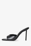 Black Suede Studio Black Leather Heels Size 38