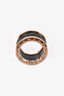 Bvlgari 18K Rose Gold Gemstone 'B.ZERO 1' Ring Size 49