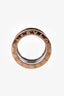 Bvlgari 18K Rose Gold Gemstone 'B.ZERO 1' Ring Size 49