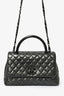 Pre-Loved Chanel™ 2019 Chrome Lambskin Quilted Leather Small Coco Top Handle