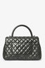 Pre-Loved Chanel™ 2019 Chrome Lambskin Quilted Leather Small Coco Top Handle