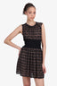 Alaia Black/Nude Pattern Sleeveless Dress Size 40