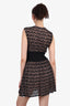 Alaia Black/Nude Pattern Sleeveless Dress Size 40