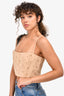 Intermix Beige Eyelet Sleeveless Crop Top Size 6